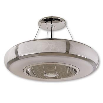 阿拉斯加 AURA精緻吊扇玻璃款-遙控-銀鉻色