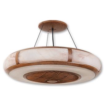 阿拉斯加 AURA 吊扇精緻玻璃款設計，20吋 3片式木紋色扇葉，提供3段風速調整，配備遙控操作，適合居家空間。臺灣製造，重量12.5kg，2年保固，電壓與功率請參考規格。優雅棕色系外觀，提升室內舒適度，是理想的吊扇選擇。