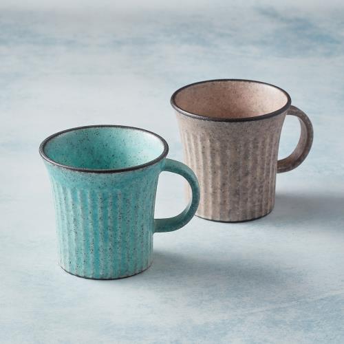 有種創意 - 日本美濃燒 - 古典雕紋咖啡杯 - 對杯組(2件式)