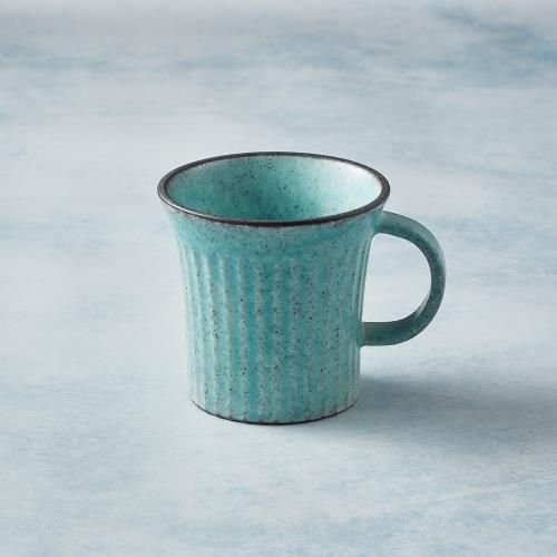 有種創意 - 日本美濃燒 - 古典雕紋咖啡杯 - 土耳其藍