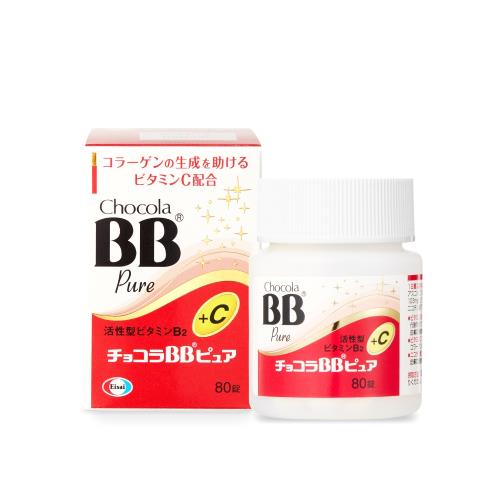 【Eisai】Chocola BB Pure 糖衣錠 B+C 80錠×1瓶(即期品-商品效期至2023/10)