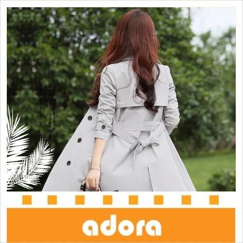 adora 新款修身氣質中長款風衣外套（2色）
