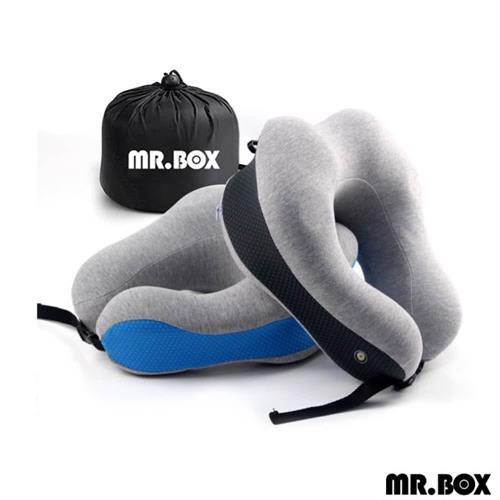 Mr.Box 石墨烯遠紅外線溫控發熱記憶頸枕(兩色可選) 交換禮物