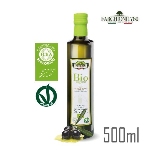 義大利法奇歐尼 有機果香特級冷壓初榨橄欖油500ml x1-白圓瓶