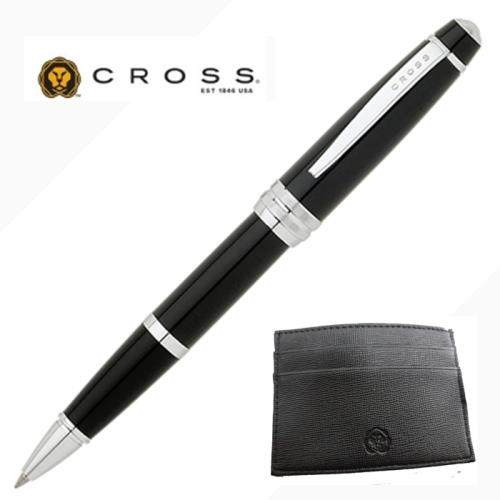 CROSS Bailey貝禮系列黑法瑯鋼珠筆+証件夾禮盒
