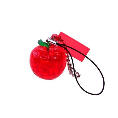 《3D 立體水晶拼圖》迷你吊飾-紅蘋果