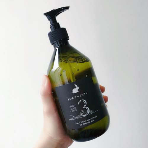 FOR TWENTY敏弱肌-胺基酸柔敏潔淨露 3合1 (全家適用)髮身臉 500ml