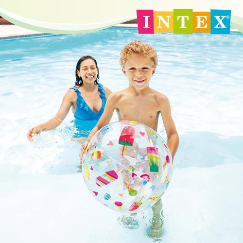 INTEX 熱帶風沙灘球-直徑51cm(隨機出貨)適用3歲+(59040)