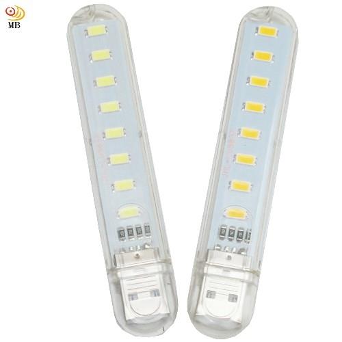 月陽超值2入USB超亮8LED4W燈檯燈閱讀燈小夜燈手電筒(HL82) 