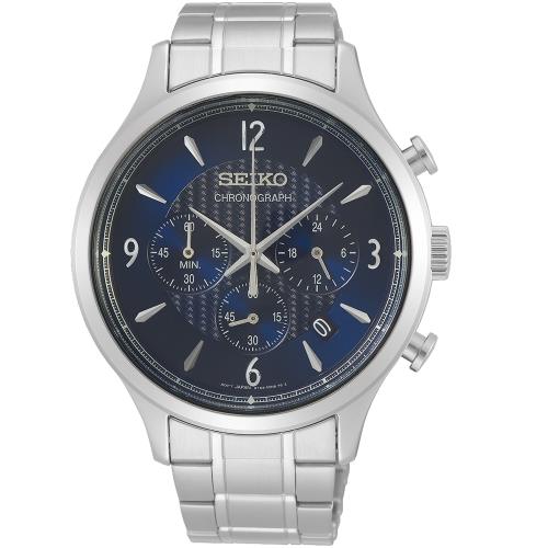 SEIKO 簡約時尚計時腕錶(8T63-00M0D)43mm