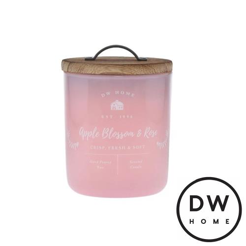 美國 DW Home Candles Farmhouse系列 蘋果玫瑰 原木蓋玻璃罐 240g 香氛蠟燭