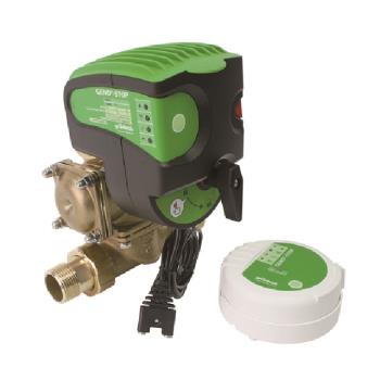 【德國格溫拜克 Grunbeck GENO-STOP】全棟式漏水斷路器，專為家庭全棟防護設計，配備無線偵測器即時監測漏水風險，避免水災損失。工作流量高達4.7噸/小時，適用5公升以上用水需求，濾芯淨水方式確保水質安全。尺寸H195xW67xD142mm（主機）及H50xW104xD104mm（偵測器），電壓230V/50-60Hz/70W，低耗能運作。100%德國製造，所有材質符合DVGW認證標準，抗菌耐用。公司貨正品，享2年保固，官網登入可延長至3年。完美解決漏水困擾，提升居家安全！