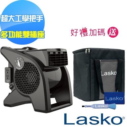 【美國 Lasko】AirSmart 黑武士 渦輪循環風扇 U15617TW+買就送收納袋.清潔刷