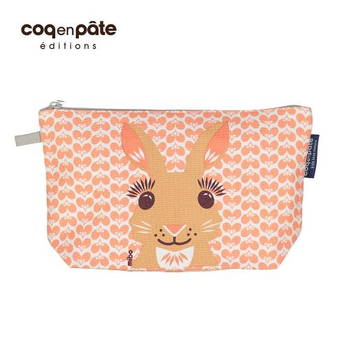 COQENPATE  法國有機棉無毒環保化妝包 / 筆袋- 畫筆兒的家 - 兔子