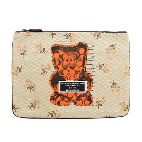 【出清下殺】COACH 76933 Vandal Gummy 聯名小熊大手拿包.米