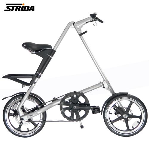 STRiDA 速立達 16吋LT碟剎折疊單車(三角形單車)- 噴砂銀