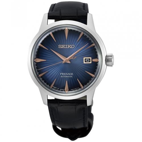 SEIKO 精工Presage 調酒師系列限量機械錶/藍/40.5mm (4R35-03T0B/SRPE13J1)