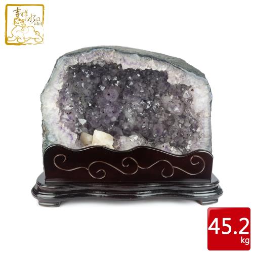 吉祥水晶 巴西紫水晶洞 45.2kg 土型晶洞