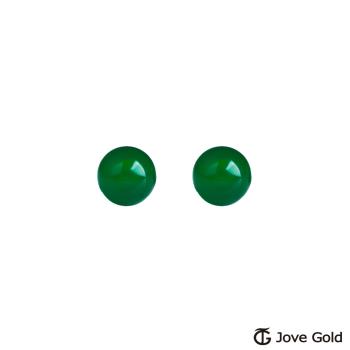 Jove Gold漾金飾 純淨黃金/綠碼腦耳環