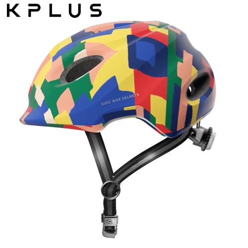 KPLUS 兒童/青少年單車及休閒運動安全帽 PUZZLE彩色版Creator-積木藍
