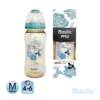 貝喜力克防脹氣PPSU寬口大奶瓶360ml-M (兩入組)
