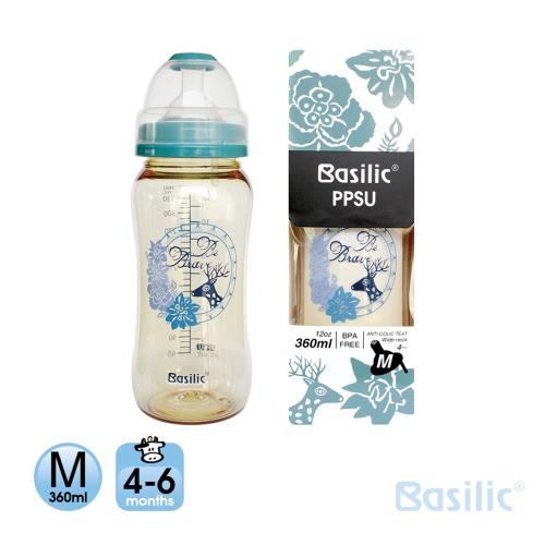 貝喜力克防脹氣PPSU寬口大奶瓶360ml-M (兩入組)