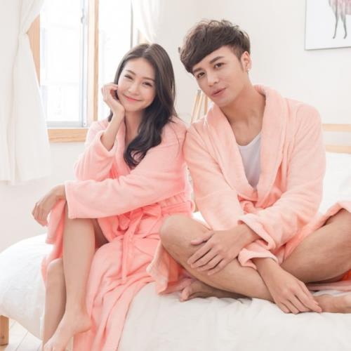 【網狐家居】秋冬加厚暖暖珊瑚絨男女浴袍睡袍(多色任選)