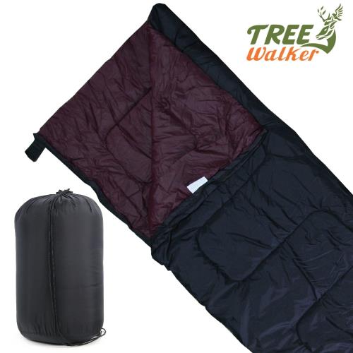TreeWalker 可拼接式保暖信封睡袋(涼爽內層)-黑 