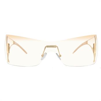 Gianfranco Ferré 義大利 一片式前衛造型鏡腳太陽眼鏡 / 金GF57602
