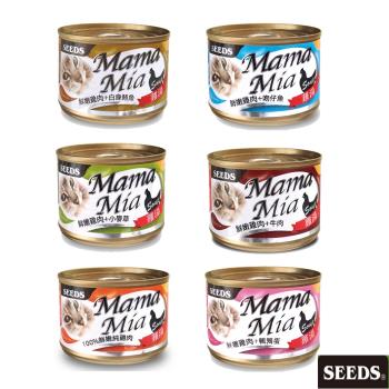 SEEDS 惜時 MamaMia 機能愛貓雞湯 貓餐罐 共6種口味-170克 (170g) X 24入