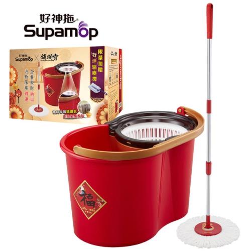 好神拖 鎮瀾宮聯名賀歲加持組 手壓旋轉拖把組 (1拖1桶1布)