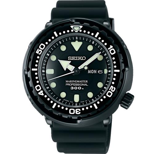 SEIKO PROSPEX 鮪魚罐頭專業運動潛水錶(SBBN035J)黑/48mm  7C46-0AG0D 