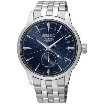 SEIKO 精工 PRESAGE 調酒師系列動力儲存顯示機械錶/藍X銀/40.5mm (4R57-00E0A/SSA347J1)SK003