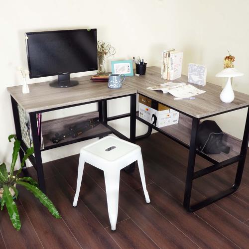 【樂活玩家】鑫克錸鋼木多用收納工作桌電腦桌辦公桌80cm