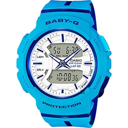 CASIO卡西歐Baby-G慢跑亮彩手錶-藍BGA-240L-2A2/BGA-240L-2A2DR
