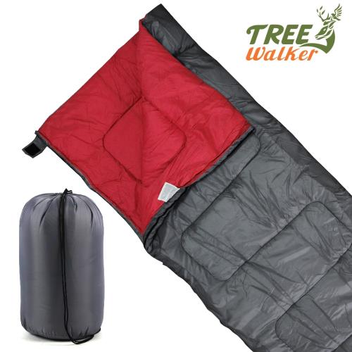 TreeWalker 可拼接式保暖信封睡袋(菱紋表布)-鐵灰