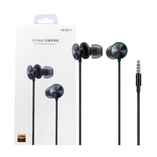 OPPO 原廠 O-Fresh立體聲 3.5mm耳機 深邃黑 (盒裝)