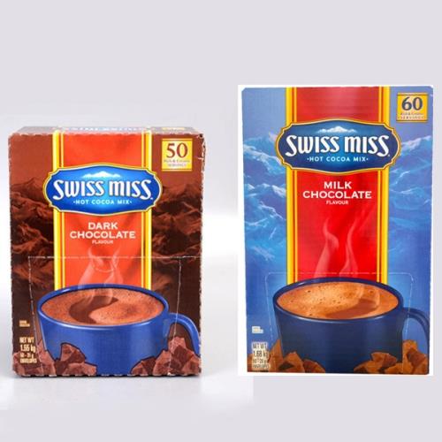 【SWISSMISS】即溶可可粉(60包/盒)+香醇巧克力即溶可可粉(50包/盒) 