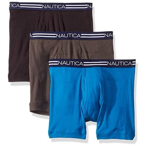NAUTICA  2020男標識腰帶黑灰藍四角修飾內著混搭3件組