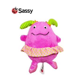 美國 Sassy小怪獸搖鈴安撫玩偶 -粉紅 跳舞西西