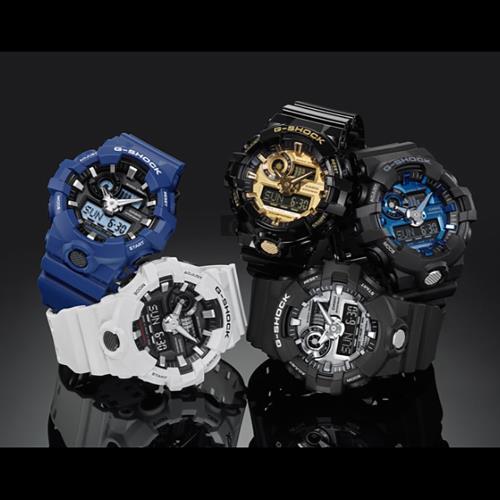 CASIO卡西歐G-SHOCK人氣經典黑金雙顯手錶GA-710GB-1ADR/GA-710GB-1A|G-SHOCK|ETMall東森購物網