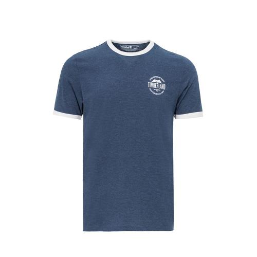 Timberland 男款深藍色後背品牌印花短袖圓領T恤A2B94288