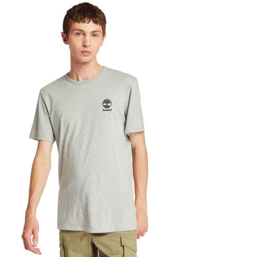 Timberland 男款淺灰色後背品牌印花短袖圓領T恤A22RP052