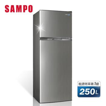 SAMPO 聲寶 250公升 MIT 一級能效雙門變頻冰箱 SR-A25D(G)