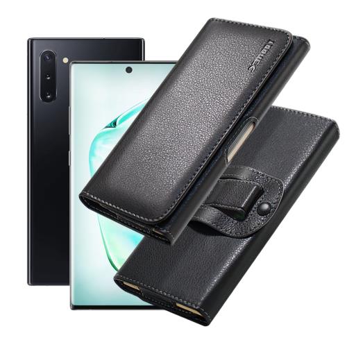 Xmart for 三星 Samsung Galaxy Note10 紳士薄型橫式腰掛皮套