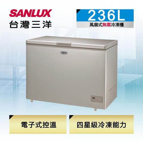 Sanlux台灣三洋236公升上掀式無霜冷凍櫃scf 236gf Sanlux三洋 Etmall東森購物網