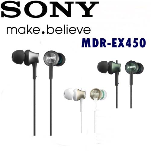 SONY MDR-EX450 日本內銷版 重低音 全新技術 好音質 金屬光澤 炫色入耳式小耳機 3色