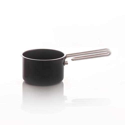 JIA Inc. 虹彩鋼 琺瑯牛奶鍋14cm(黑色)