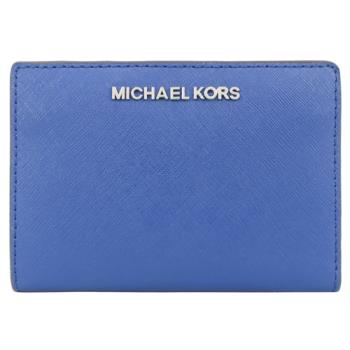 MICHAEL KORS 防刮卡片零錢夾(附名片夾)-寶石藍