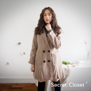 Secret Closet-氣質雙排收腰長版大衣